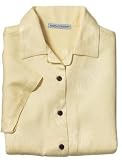 Port Authority Signature - Ladies Palm Tree Jacquard Camp Shirt Dusty Yellow-XXL