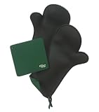Review Kitchen Grips K3B327GN / Kitchen Grips 2 Extra Length Oven Mitts and 1 Table Trivet, Hunter Green
