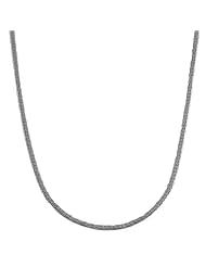 14 Karat White Gold 2.2-mm Hollow Flat C Chain (18 Inch)