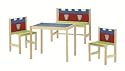 roba 50714 - Kindersitzgruppe Schlo&szlig;, Stuhl: Sitzh 30 cm, 52 x 32,5 x 29,5 cm, Bank: Sitzh 30 cm, 52 x 58 x 29,5 cm, Tisch: 49 x 57 x 46,5 cm