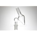 Medglass 12-323 Glass Water Jacketed Distilling Column, 18mm Male to 14mm Male Drip Chamber 45* Angled Joint