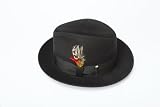 New Mens Blues Brothers Style Fedora Homburg Black Hat - 100% Wool, Extremely Fashionable, Very High Quality!