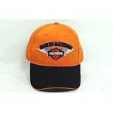 Buy Harley Davidson Premium Licensed Baseball Cap Style Logo Biker Hat Shd444 Winged Shield Orange... by Boom Boom Cycles