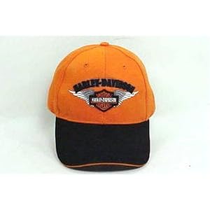 Buy Harley Davidson Premium Licensed Baseball Cap Style Logo Biker Hat Shd444 Winged Shield Orange... by Harley-Davidson now!