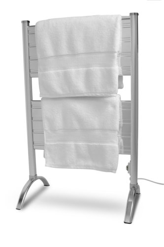 Warmrails Hampton (Flat Panel) Freestanding Electric Towel Warmer, Chrome