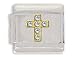 Clearly Charming Crystal Cross Italian Charm