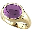 14K Yellow Gold Cabochon Amethyst Man's or Woman's Ring