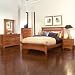 Kathy Ireland Furniture Park Place 1500 Collection - Queen Panel Bed Set, Door Dresser with Mirror,