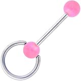 UV Pink DOORKNOCKER Barbell Tongue Ring