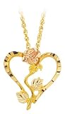 Mt. Rushmore Black Hills Gold® 10K Rose / Heart Pendant Necklace