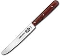 Victorinox Steak Knife Serrated Round Tip, Rosewood, 5.25-inch
