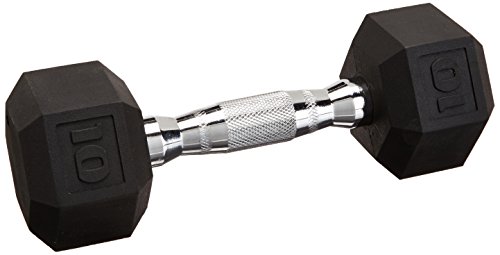 Cap Barbell Workouts Coated Hex Dumbbell, Black, 5 lb