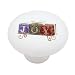 Christmas Joy Candles Decorative High Gloss Ceramic Drawer Knob