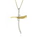 1/4ctw. 10k Yellow Gold Diamond Cross Pendant with 18 Box Chain