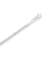 Sterling Silver 7 Inch 3mm Domed Omega Necklace
