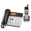 AT&T TL76108 5.8GHz Two-Line Digital Corded/Cordless Answering System - Titanium and Metallic Charcoal