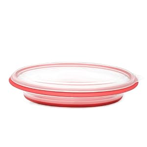 FoldTuk 6 Cup Oval Collapsible Bakeware and Storage Container, Red by FoldTuk Kitchenware