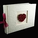 Cream & Burgundy Rose Wedding Photo Album - Free UK Delivery!