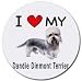 I Love My Dandie Dinmont Terrier Round Mouse Pad