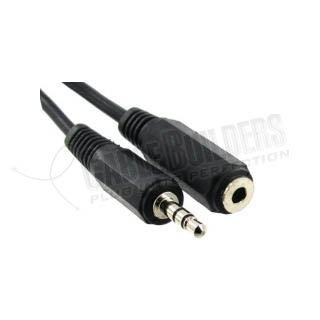 Cable Builders 6FT Stereo Headphone Audio Extension Cable Cord 3.5mm Male to Female 6 FT 6' 6 Foot 6 Feet Black Friday November Cyber Monday Sale Free Shipping