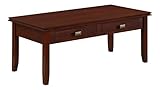 Simpli Home Artisan Coffee Table, Medium Auburn Brown