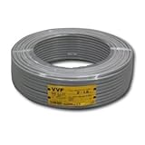 テイコク VVFケーブル 600Vビニル絶縁ビニルシースケーブル 平形 1.6mm 2心 100m巻 灰色 VVF1.6×2C×100m