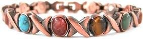 Sports Golf Magnetic Bracelet Men's Pain Healing Copper Golf Link Magnetic Therapy Wide Bracelet Tri-Color