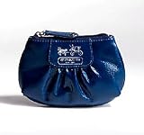 NEW AUTHENTIC COACH MADISON PATENT LEATHER MINI SKINNY COIN POUCH CASE 43154 (Cobalt)