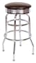 Jet Black 1950's Retro Swivel Bar Stool - Made in the USA