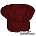 CHEFSKIN BURGUNDY RED CHEF MUSHROOM HAT ADULTS ADJUSTABLE VELCRO, NICE TWILL FABRIC TOP QUALITY HAT, DELIVERED IN 2-3 DAYS