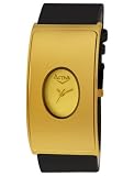 ACTIVA Watches:Activa Women's SL235-001 Gold-Tone Black Leather Strap Watch