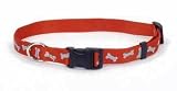 Coastal Pet Adjustable Reflective Nylon Dog Collar (Black with Bones, 18-26 inch L x 1 inch W)