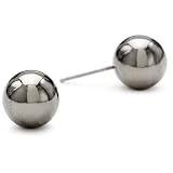 Anne Klein Hematite-Tone Plated Pierced Button