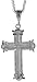 Sterling Silver 2 5/16 (59 mm) Diamond Cut Cross Pendant