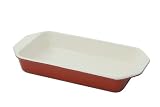 Chasseur Cast Iron Rectangular Dish 39x21x5.5cm Chilli Red