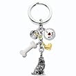Dog Lover 5 Charm German Shepherd Keychain is All Dog!