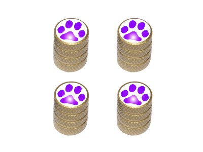 Cheap Paw Print Purple - Tire Rim Valve Stem Caps - Gold Cheap Paw Print Purple - Tire Rim Valve Stem Caps - Gold