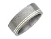 Ladies 8mm Titanium Wedding Band with Sterling Silver Inlay