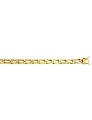 CleverEves 14Kt Yellow Gold Flat Link 8.8mm Bracelet