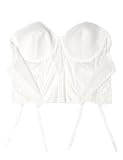 Carnival Womens Full figure Lace Torsolette Bra, Ivory, 36B photo