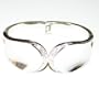 Silver Tone Bangle Bracelet (UBB-033)