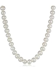 Honora "Times Square" White Freshwater Cultured Pearl with Magnetic Closure Necklace, 18"