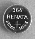 Renata 1.55 Volt Watch Battery 364 Replaces SR621SW