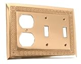 Greek Key Duplex Double Switch Plate