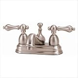Centerset Bathroom Faucet with Porcelain Lever Handles Finish: Chrome