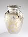 The Classic Cremation Urn. Hand Engraved Solid Brass With Silver Lacquer Coat. 3 Height. Includes Velvet Storage & Display Box.