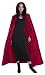 Adult Burgundy Panne Velvet Hooded Cape
