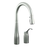 Buy KOHLER K-647-VS Simplice Pull-Down Kitchen Sink Faucet, Vibrant Stainless by Kohler