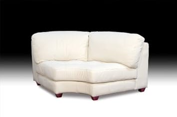 Zen Collection Armless White Leather Corner Wedge (White) (33"H x 71"W x 40"D)