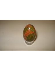 Toy: 1pc Unakite Small Premium Quality Egg Shape Healing 100% Natural Crystal Gemstone Tumbled Collectalble Pocket Stones - P.L.U.R.